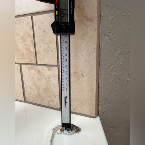 Silver Muse Nacozari Turquoise Trillion Pendant with Star - Picture 9 of 11